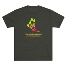 Load image into Gallery viewer, WALKING WARRIORS: Unisex Tri-Blend Tee: Green/Red (6 colors)