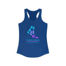 Load image into Gallery viewer, WALKING WARRIORS: Duo-Blend Racerback Tank: Blue/Purple (3 colors)
