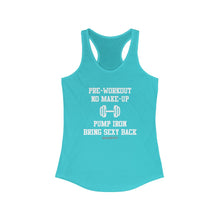 Load image into Gallery viewer, HIIT FITT Women's Racerback Tank: "PRE WORKOUT NO MAKE-UP"