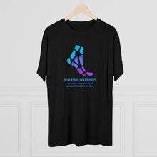 Load image into Gallery viewer, WALKING WARRIORS: Unisex Tri-Blend Tee: Blue/Purple (3 colors)