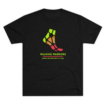 Load image into Gallery viewer, WALKING WARRIORS: Unisex Tri-Blend Tee: Green/Red (6 colors)