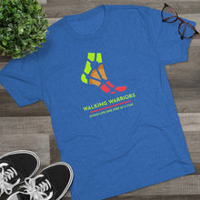 Load image into Gallery viewer, WALKING WARRIORS: Unisex Tri-Blend Tee: Green/Red (6 colors)