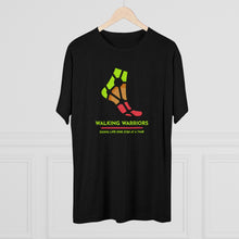 Load image into Gallery viewer, WALKING WARRIORS: Unisex Tri-Blend Tee: Green/Red (6 colors)