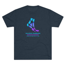 Load image into Gallery viewer, WALKING WARRIORS: Unisex Tri-Blend Tee: Blue/Purple (3 colors)