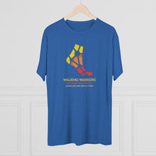 Load image into Gallery viewer, WALKING WARRIORS: Unisex Tri-Blend Tee: Yellow/Red (5 colors)