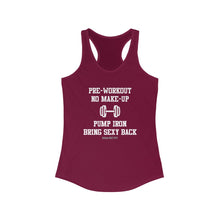 Load image into Gallery viewer, HIIT FITT Women's Racerback Tank: "PRE WORKOUT NO MAKE-UP"