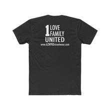 Load image into Gallery viewer, Blue AZN PRD Men's Cotton Tee: ONE LOVE ONE FAMILY UNITED (1 Color)
