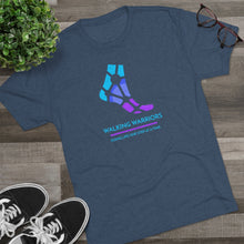 Load image into Gallery viewer, WALKING WARRIORS: Unisex Tri-Blend Tee: Blue/Purple (3 colors)