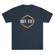 Load image into Gallery viewer, HIIT FITT Tri-Blend Tee with Yellow Hex Logo (7 Colors)