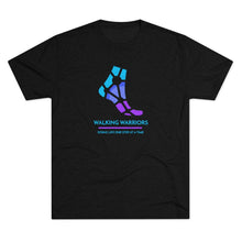Load image into Gallery viewer, WALKING WARRIORS: Unisex Tri-Blend Tee: Blue/Purple (3 colors)