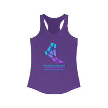 Load image into Gallery viewer, WALKING WARRIORS: Duo-Blend Racerback Tank: Blue/Purple (3 colors)