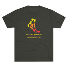 Load image into Gallery viewer, WALKING WARRIORS: Unisex Tri-Blend Tee: Yellow/Red (5 colors)