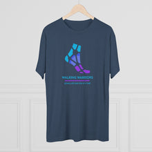 Load image into Gallery viewer, WALKING WARRIORS: Unisex Tri-Blend Tee: Blue/Purple (3 colors)