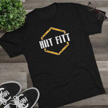 Load image into Gallery viewer, HIIT FITT Tri-Blend Tee with Yellow Hex Logo (7 Colors)