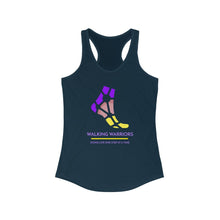 Load image into Gallery viewer, WALKING WARRIORS: Duo-Blend Racerback Tank: Purple/Yellow (3 colors)