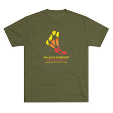 Load image into Gallery viewer, WALKING WARRIORS: Unisex Tri-Blend Tee: Yellow/Red (5 colors)