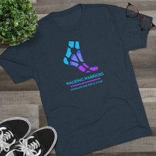 Load image into Gallery viewer, WALKING WARRIORS: Unisex Tri-Blend Tee: Blue/Purple (3 colors)