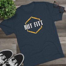 Load image into Gallery viewer, HIIT FITT Tri-Blend Tee with Yellow Hex Logo (7 Colors)