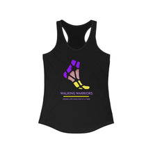 Load image into Gallery viewer, WALKING WARRIORS: Duo-Blend Racerback Tank: Purple/Yellow (3 colors)