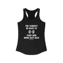 Load image into Gallery viewer, HIIT FITT Women's Racerback Tank: "PRE WORKOUT NO MAKE-UP"