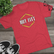 Load image into Gallery viewer, HIIT FITT Tri-Blend Tee with Yellow Hex Logo (7 Colors)