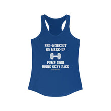 Load image into Gallery viewer, HIIT FITT Women's Racerback Tank: "PRE WORKOUT NO MAKE-UP"