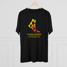 Load image into Gallery viewer, WALKING WARRIORS: Unisex Tri-Blend Tee: Yellow/Red (5 colors)