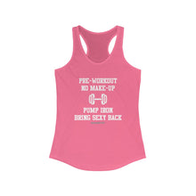 Load image into Gallery viewer, HIIT FITT Women's Racerback Tank: "PRE WORKOUT NO MAKE-UP"