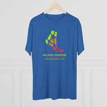 Load image into Gallery viewer, WALKING WARRIORS: Unisex Tri-Blend Tee: Green/Red (6 colors)