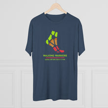 Load image into Gallery viewer, WALKING WARRIORS: Unisex Tri-Blend Tee: Green/Red (6 colors)
