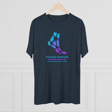 Load image into Gallery viewer, WALKING WARRIORS: Unisex Tri-Blend Tee: Blue/Purple (3 colors)