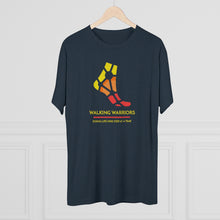 Load image into Gallery viewer, WALKING WARRIORS: Unisex Tri-Blend Tee: Yellow/Red (5 colors)