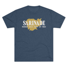 Load image into Gallery viewer, SARINADE: Gold with Red Star: Unisex Tri-Blend Tee (6 colors)