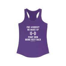 Load image into Gallery viewer, HIIT FITT Women's Racerback Tank: "PRE WORKOUT NO MAKE-UP"