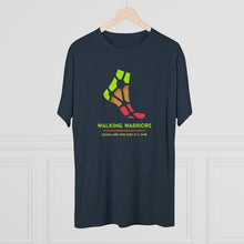 Load image into Gallery viewer, WALKING WARRIORS: Unisex Tri-Blend Tee: Green/Red (6 colors)
