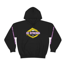 Load image into Gallery viewer, JO STRONG HOODIE: Iron Sharpens Iron (front, back, and sleeve designs)