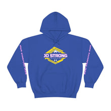 Load image into Gallery viewer, JO STRONG HOODIE: Iron Sharpens Iron (front, back, and sleeve designs)