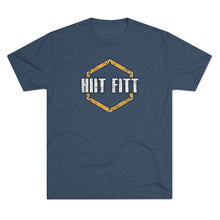 Load image into Gallery viewer, HIIT FITT Tri-Blend Tee with Yellow Hex Logo (7 Colors)