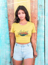 Load image into Gallery viewer, Taste of AAPI Sun and Flowers: Women's Bella & Canvas 100% Airlume Slim Fit Tee (Sizes S to 2XL)