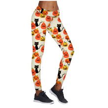 Load image into Gallery viewer, 22 Choices: Printed Halloween Yoga Pants, Halloween Leggings, High Stretch, Women&#39;s Leggings
