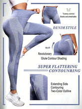 Load image into Gallery viewer, Blue Booty Yoga Pants, Booty leggings, Yoga leggings, Yoga pants
