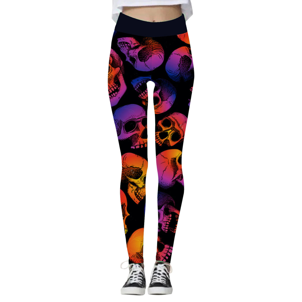 Women's Halloween High Waist Yoga Leggings, Halloween yoga pants, yoga pants, Scary leggings