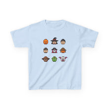 Load image into Gallery viewer, Trick-or-Treaters Set, Halloween Kids Tee with Fun Characters, Cute Halloween T-Shirt, Kids Costume Shirt, Spooky Vibe Shirt, Gift for Kids
