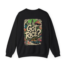 Load image into Gallery viewer, Got Rice? (Front &amp; Back) Unisex Heavy Blend™ Crewneck Sweatshirt - Cozy, Fun, Ideal for Food Lovers, Casual Wear, Events, Gifting
