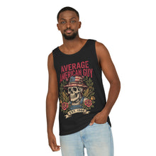 Load image into Gallery viewer, "Average American Guy" Skull Patriotic Graphic Tank Top (Est. 1986)
