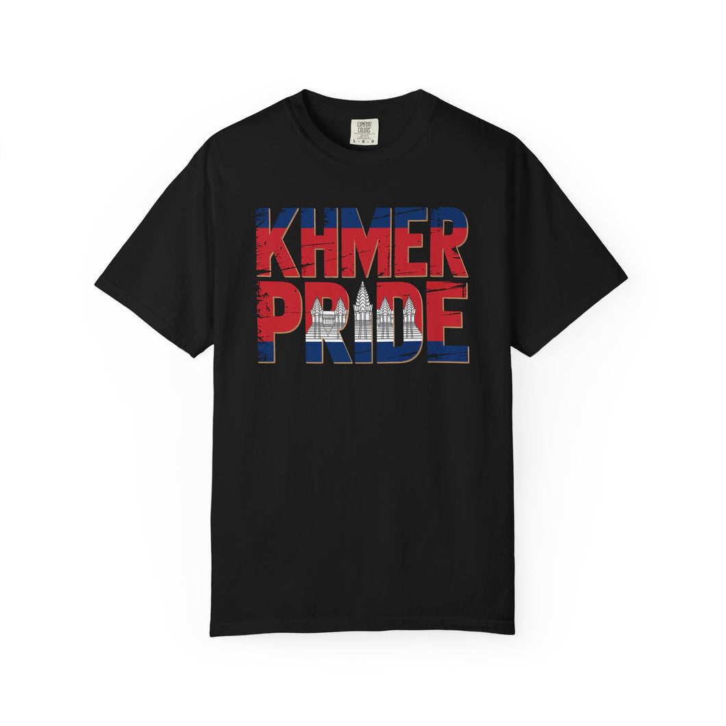 Khmer Pride Garment-Dyed T-Shirt, Unisex Wear, Cambodian Pride Apparel, Cultural Celebration Shirt, Gift for Khmer Heritage