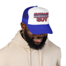 Load image into Gallery viewer, Average American Guy Trucker Hat – Patriotic Foam Mesh Cap
