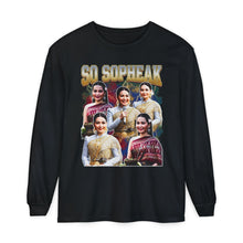 Load image into Gallery viewer, So Sopheak Long Sleeve T‑Shirt — Cambodian Classical Musician Graphic
