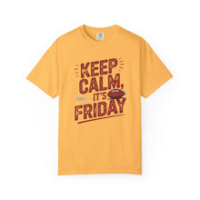 Load image into Gallery viewer, Keep Calm It&#39;s Friday Unisex T-Shirt, Casual Tee, Weekend Vibes Shirt, Gift for Him/Her, Fun Day Tee

