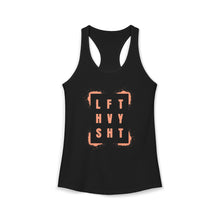 Load image into Gallery viewer, LFT HVY SHT: Ladies Racerback Tank (Sizes XS to 2XL) Coral
